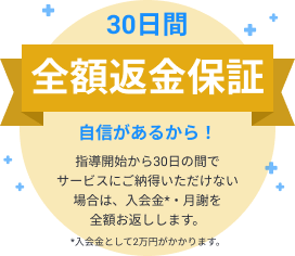 全額返金保証